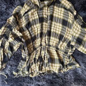 Plaid Button-Up Shirt